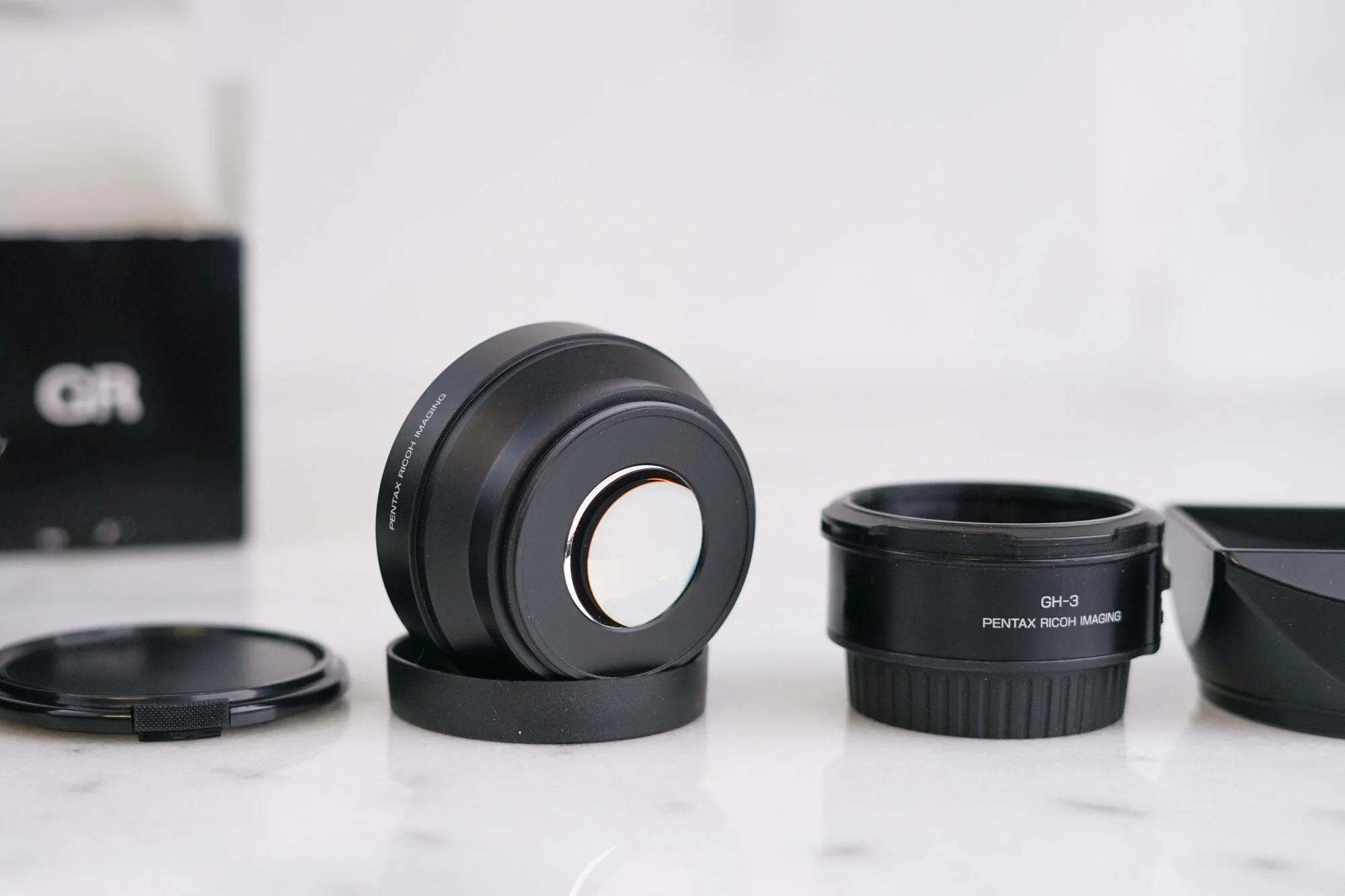 Ricoh GR / GRII .75x Wide Converter Lens GW-3 with Hood, and